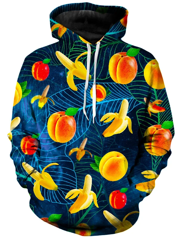 Banana and Peaches Hoodie Hoodie with Raglan Sleeves Sporty Comfortable