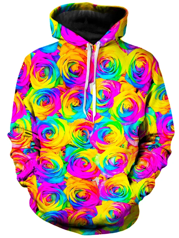 Kaleidoscope Roses Hoodie Hoodie with Slim Fit Tailored Modern