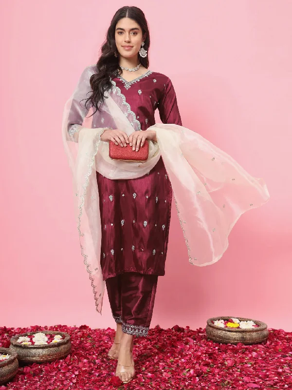 Cherryred Premium Designer Party Wear Readymade Suit Pant Soft Cotton Pants