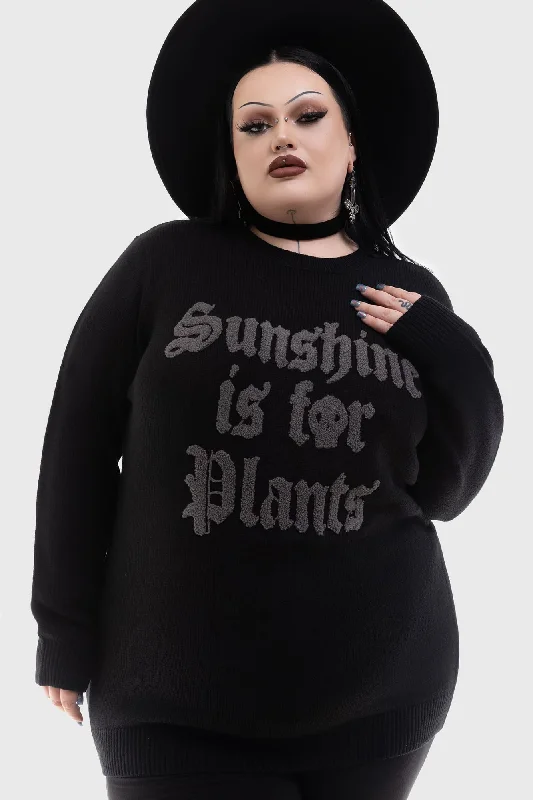 Sunshine For Plants Sweater [PLUS] Oversized Loose Flowy