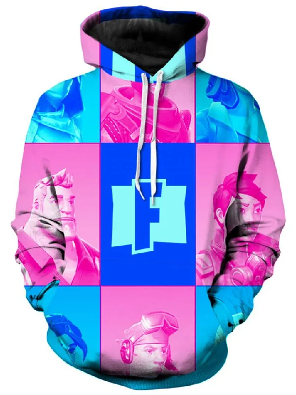 Character Unisex Hoodie Hoodie with Drop Shoulder Relaxed Streetwear