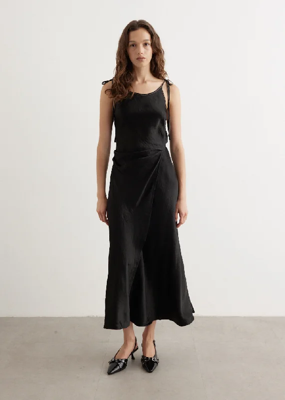 Dayla Text Satin Dress Tunics Leisure comfortable