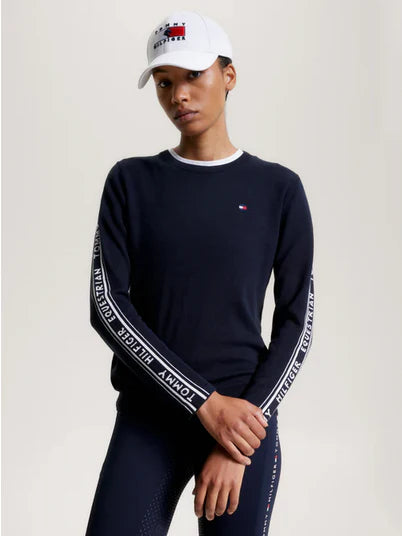 Tommy Hilfiger Seattle Jacquard Logo Sweater Tailored Straight A-Line