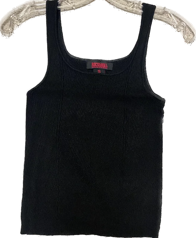 Rock & Roll Women's Ribbed Sweater Tank Top BW20T04465 Cotton Fabric Linen Fabric Terry Fabric