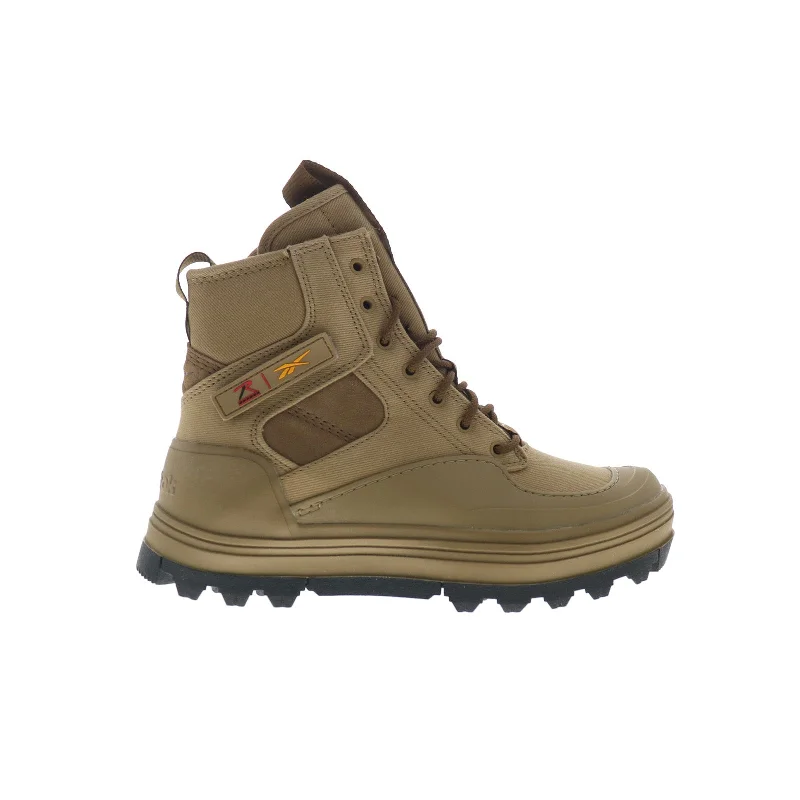 Reebok Club C Cleated Mid Rothco Womens Brown Leather Casual Dress Boots Tunics Brand named