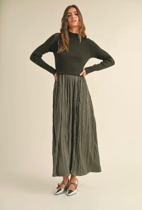 Sweater Woven Dress Turtle Neck Boat Neck Asymmetrical Neck
