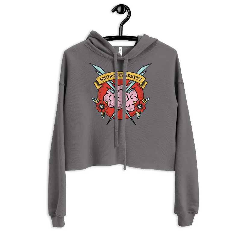 Neurodiversity — Crop Hoodie Hoodie Dress Longline Feminine