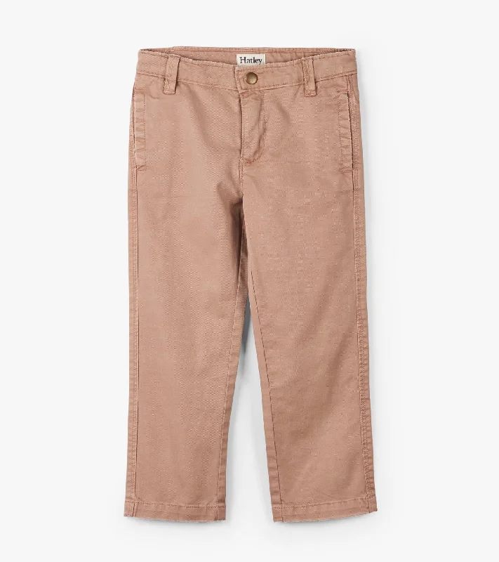 Khaki Twill Pant Classic Bootcut Trousers