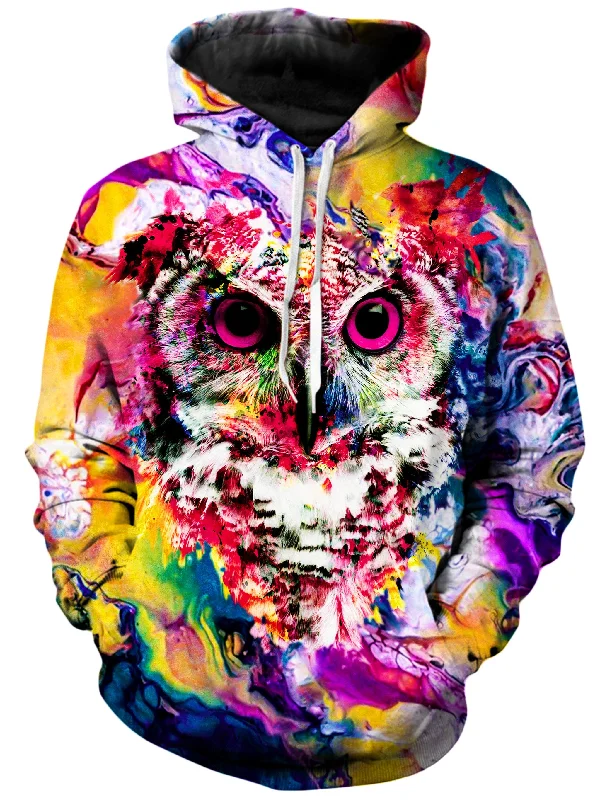 Owl Kids Hoodie Hoodie with Hem Elastic Stretchable Comfortable
