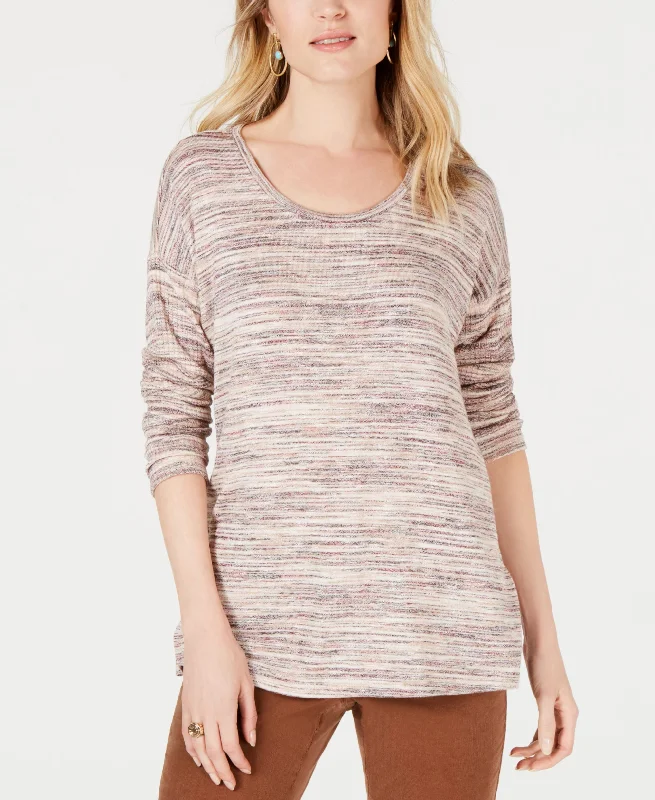 Petite Striped Sweater Beaded Sweater Sequined Faux Fur