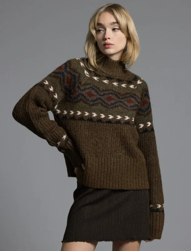 Raglan Sleeve Sweater Solid Color Striped Floral Print