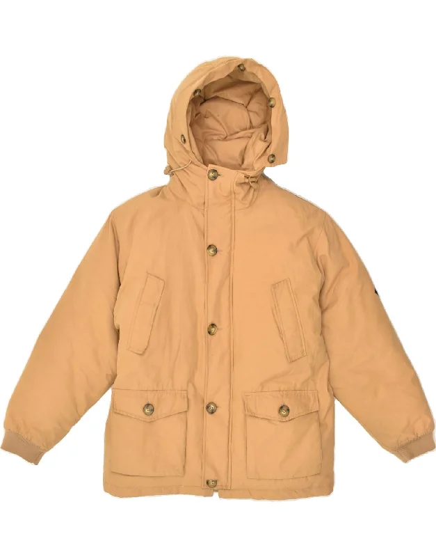 BEST COMPANY Womens Hooded Windbreaker Jacket US 12 Large Yellow Polyester Belted Jacket Elasticated Jacket Padded Jacket