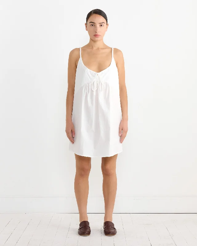 Double V Dress in White Tunics Modern contemporary