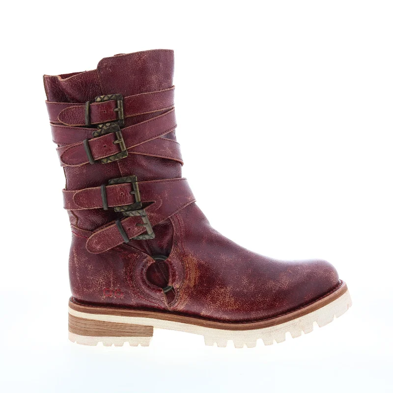 Bed Stu Judy F311035 Womens Burgundy Leather Lace Up Casual Dress Boots Tunics Silk luxurious