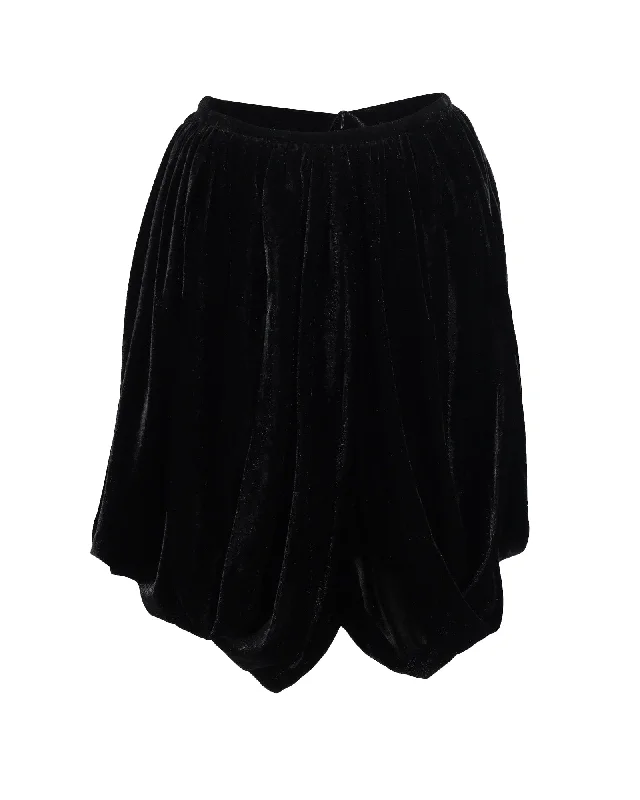 Alaia Asymmetric Mini Skirt in Black Polyester spandex blend skirt