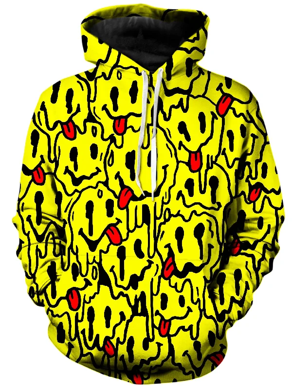 Trippy Emoji Hoodie Hoodie with Stripes Bold Sporty