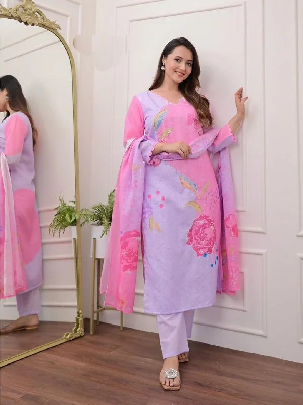 Multi Trendy Readymade Pant Suit With Embroidery Work Cozy Jogger Leggings