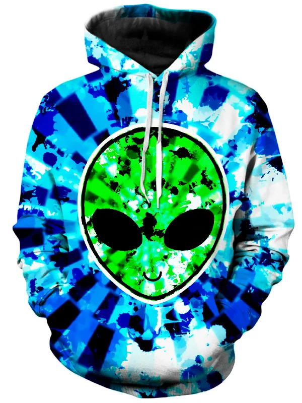 Alien Tie-Dye Unisex Hoodie Hoodie with Belted Waist Structured Tailored