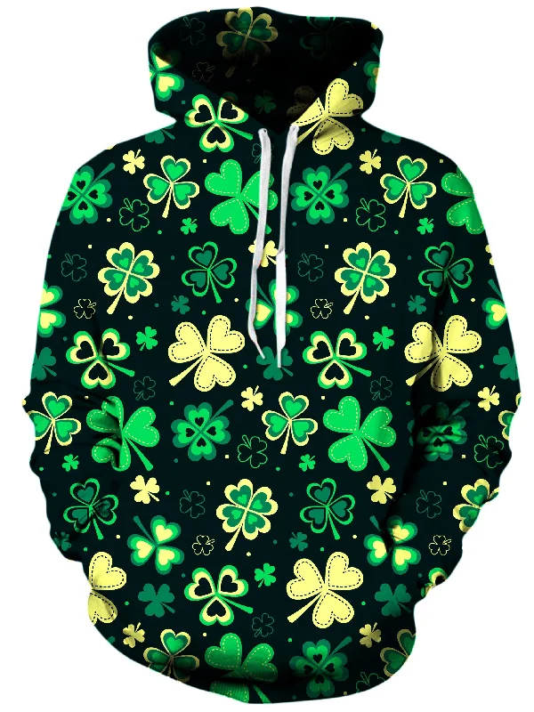 Trippy Clover Unisex Hoodie Hoodie with Cropped Fit Short Trendy
