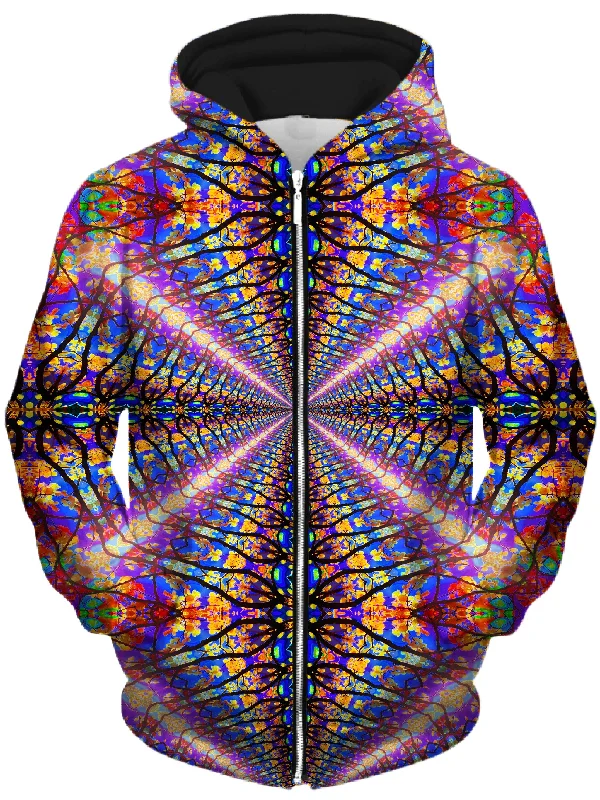 Color Tunnel Unisex Zip-Up Hoodie Hoodie with Relaxed Fit Easy Casual