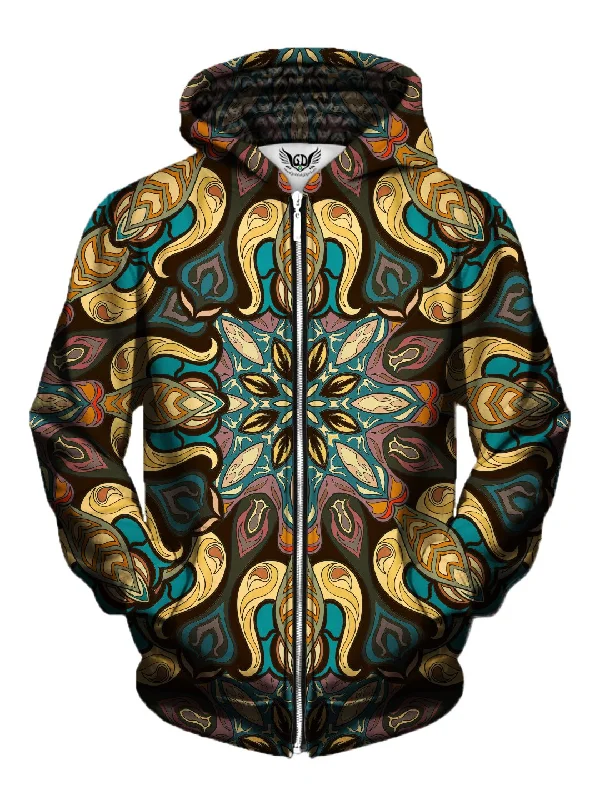 Vintage Unisex Zip-Up Hoodie Hoodie with Slim Fit Tailored Modern