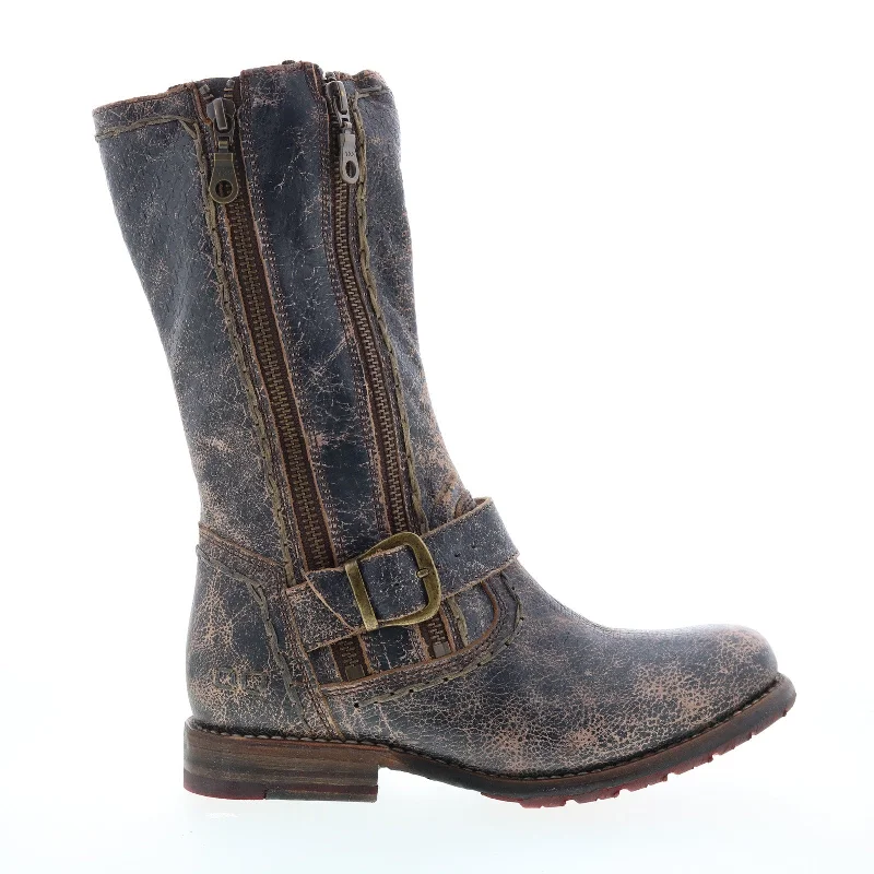 Bed Stu Hustle S F321143 Womens Black Leather Zipper Casual Dress Boots Tunics Canvas sturdy