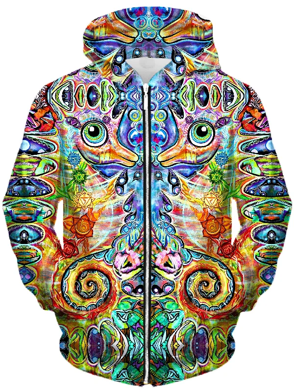 Chakra Seahorse Unisex Zip-Up Hoodie Hoodie with Lace Feminine Delicate