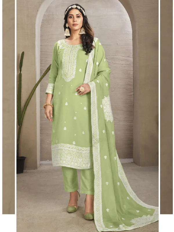 Pista Readymade Organza Pant Suit With Wevon Designer Hand Work Comfy Cargo Trousers