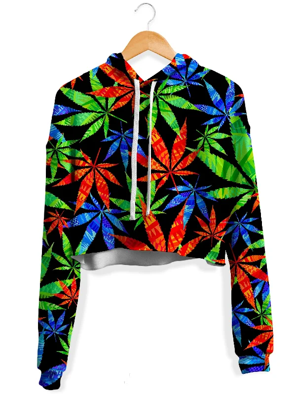 Weed Fleece Crop Hoodie Hoodie Dress Longline Feminine