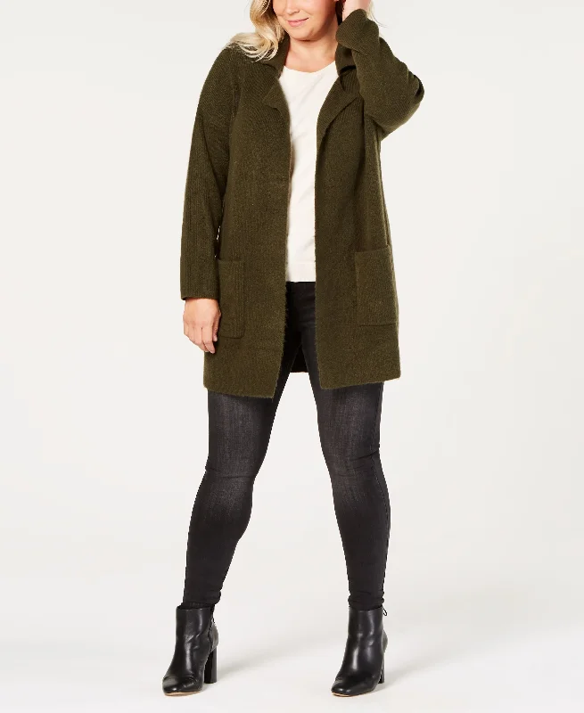 Style & Co Plus Size Sweater Blazer Open Front Closed Front Wrap Front