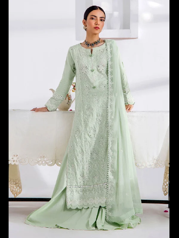 Light Pista Classy Designer Semi-Stitched Pant Suit With Embroidery Work Stylish Paperbag Waist Pants