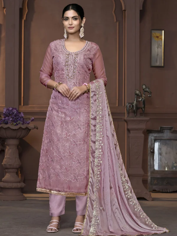 Purple Party Wear Readymade Pant Suit With Pojishan Embroidery Hand Work Comfortable Cargo Pants