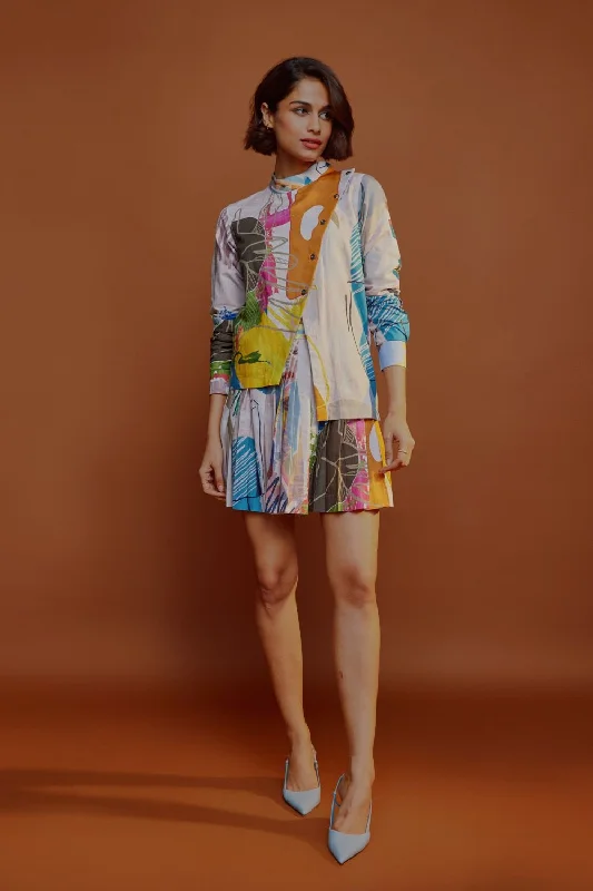 Doodle Tennis Skirt leather skirt sleek