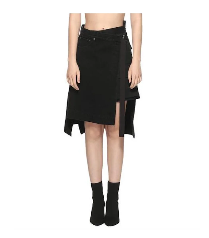 Asymmetric Patchwork Skirt asymmetrical skirt cut