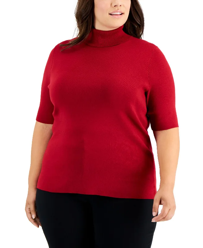 Plus Size Turtleneck Sweater Jersey Fabric Tulle Fabric Batik Fabric