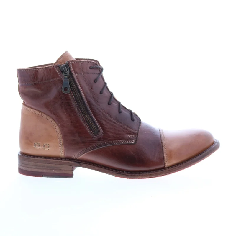 Bed Stu Bonnie F321012 Womens Brown Leather Lace Up Casual Dress Boots Tunics Polka dots