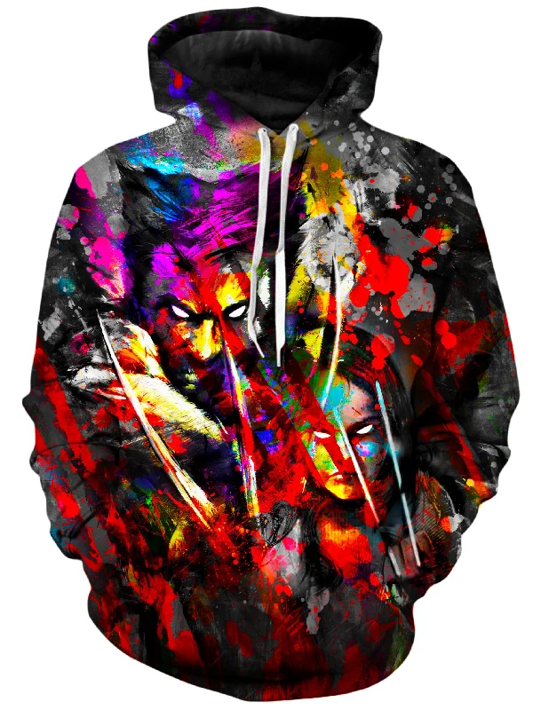 Wolverine and X-23 Hoodie Hoodie with Contrast Stitching Detailed Premium