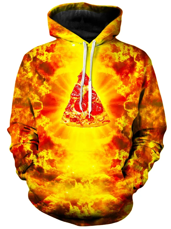 Almighty Pizza Hoodie Hoodie with Snap Buttons Easy Quick