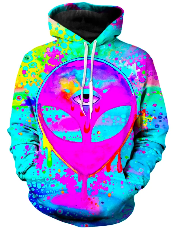 Alien Melt Pink Unisex Hoodie Hoodie with V-Neck Classic Versatile