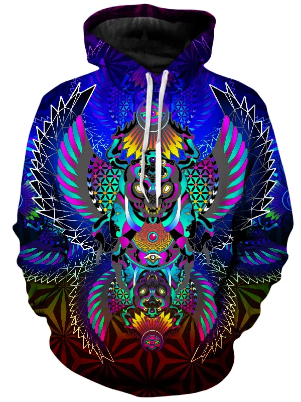 Khepera Unisex Hoodie Hoodie with Raw Hem Edgy Unfinished