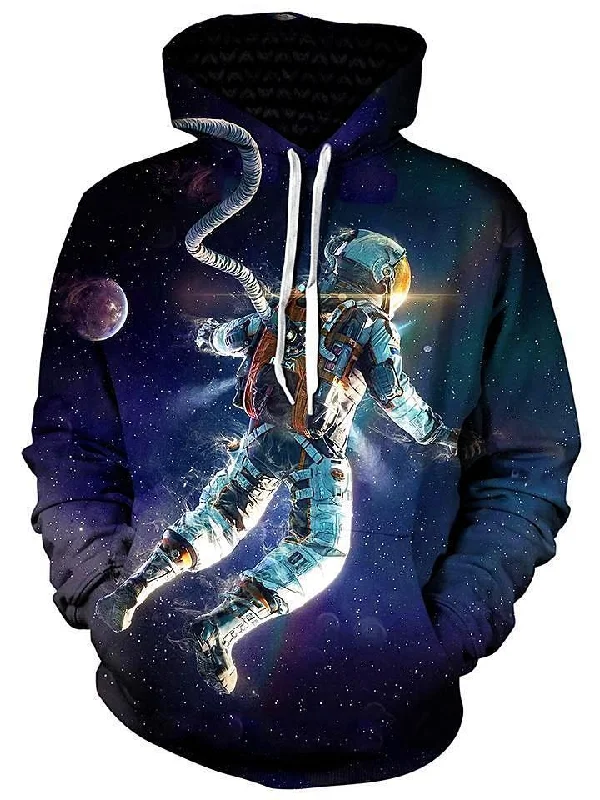 Astroman Unisex Hoodie Hoodie with Hem Lace Feminine Delicate