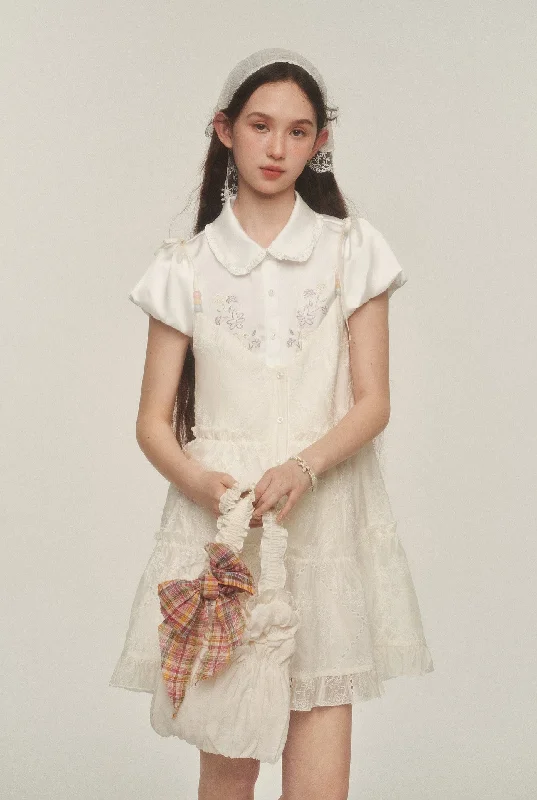 French Design Retro Suspender Dress AYF0030 Tunics Party sparkling