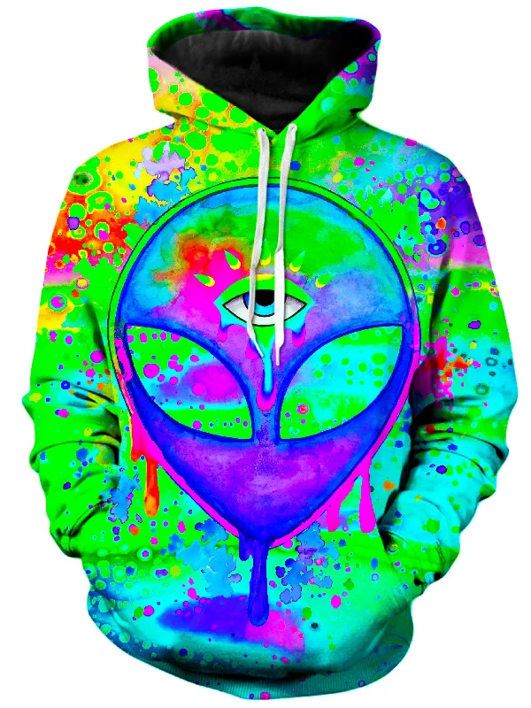 Alien Melt Purple Unisex Hoodie Hoodie with Crew Neck Simple Timeless