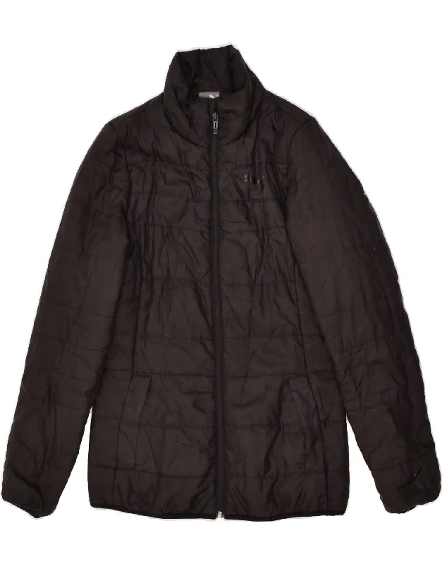 PUMA Womens Padded Jacket UK 8 Small Black Polyester Chenille Fabric Brocade Fabric Lace Fabric