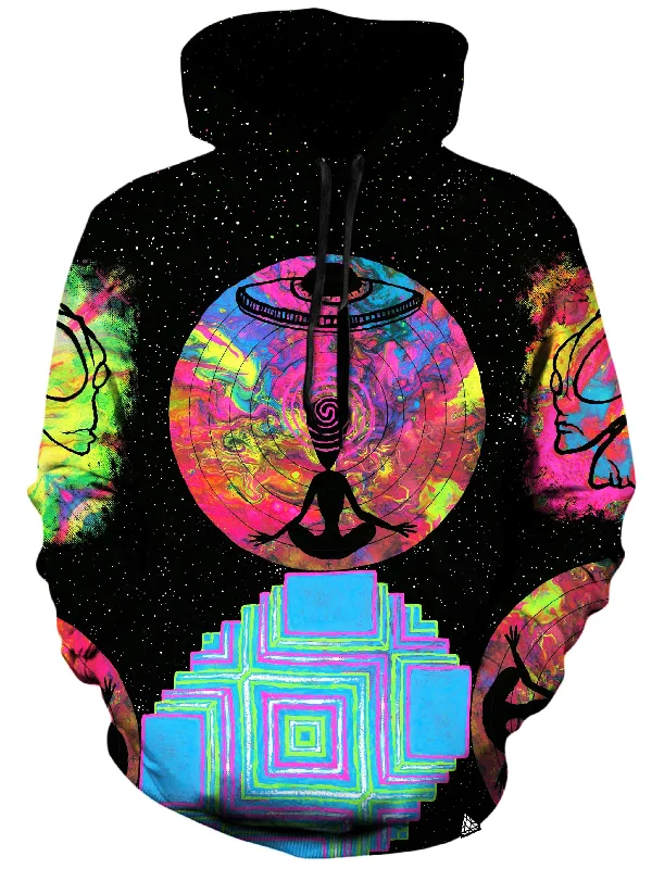 Alien Meditate Unisex Hoodie Hoodie with Hem Lace Feminine Delicate