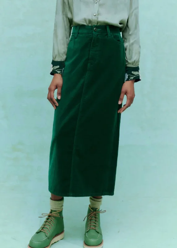 The Velvet Column Skirt In Emerald tulle skirt dreamy