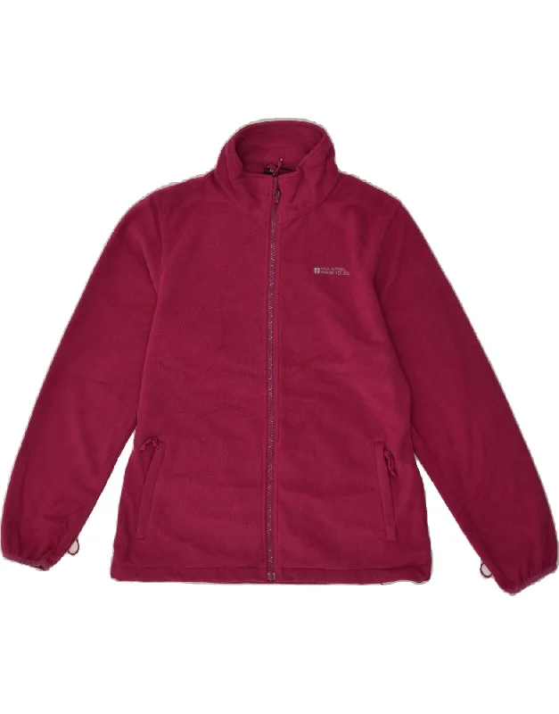 MOUNTAIN WAREHOUSE Womens Fleece Jacket UK 12 Medium  Pink Polyester Zip Front Button Front Snap Front