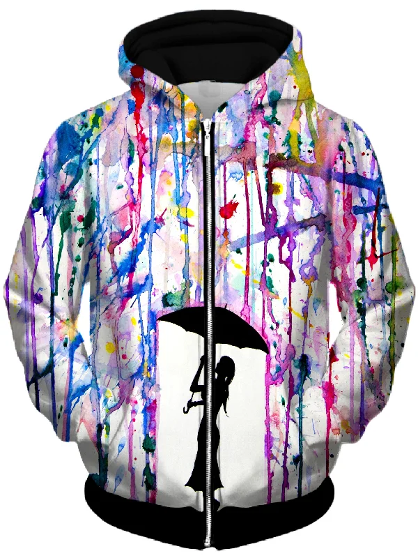 Deluge Unisex Zip-Up Hoodie Hoodie with Button Placket Classic Preppy