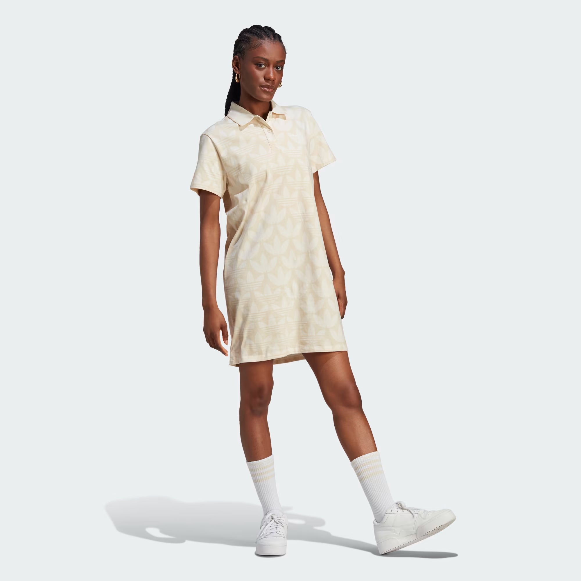 Adidas Trefoil Monogram Polo Dress - Women Tunics Vintage classic