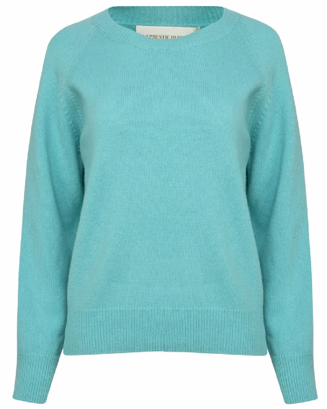 Gin Carte Postale Ras Du Cou Sweater Houndstooth Herringbone Solid